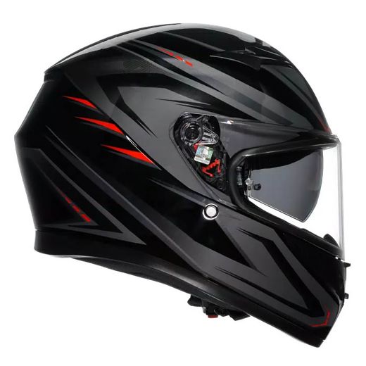 AGV K3 MPLK syth Black red Red κράνος μιχανής Full face ECE 2206 με Pinlock και Sunvisor