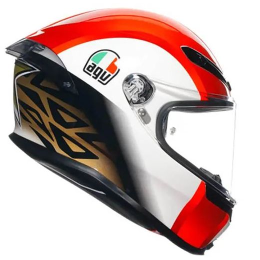 AGV K6 S SIC58 HELMET ECE2206 WHITE/RED