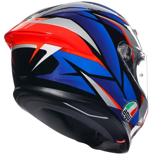 AGV K6 S SLASHCUT HELMET BLACK/BLUE/RED ECE 2206