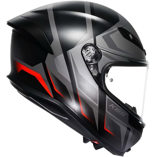 AGV K6 S KARVE MATT BLACK/GREY/RED ECE 2206
