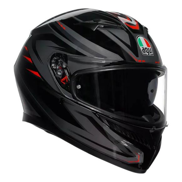 AGV K3 MPLK Syth full face κράνη ECE 2206 μαύρο/κόκκινο χανιά