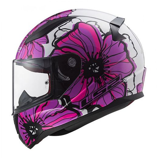 full-face κράνη μηχανής LS2 Rapid II ECE 22.06 κράνος poppies gloss pink