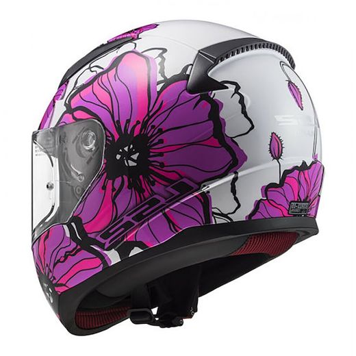 LS2 FF353 RAPID II POPPIES GLOSS PINK ECE 22.06