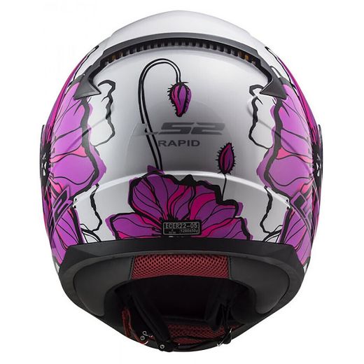 LS2 FF353 RAPID II POPPIES GLOSS PINK ECE 22.06