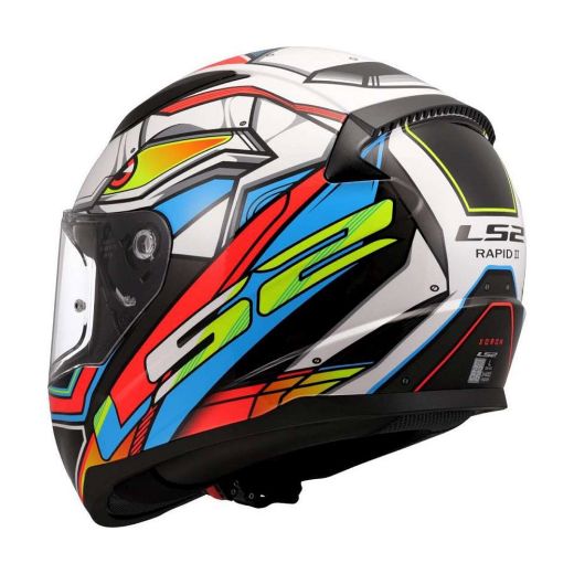 LS2 Rapid II full-face helmets ECE 22.06 xdron gloss white/neon orange