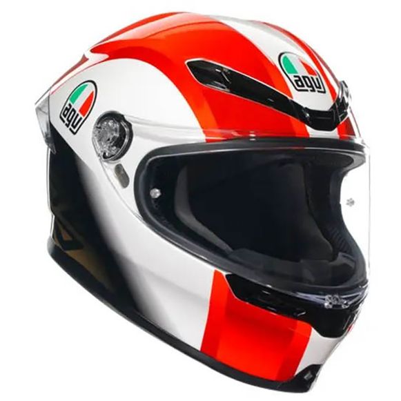 AGV K6 S SIC58 HELMET ECE2206 WHITE/RED