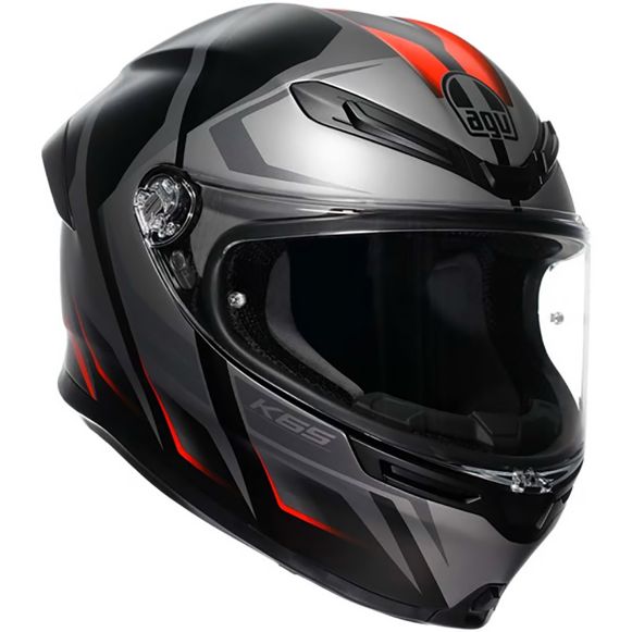 AGV K6 S KARVE MATT BLACK/GREY/RED ECE 2206