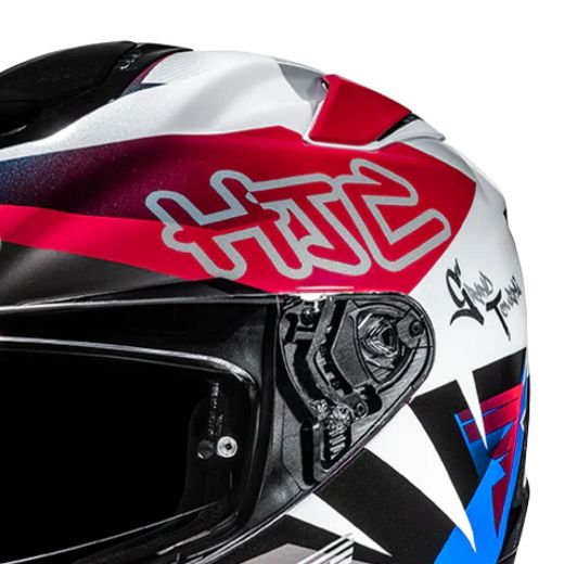 full face κράνη hjc rpha 72 goldy mc21 κράνος κόκκινο μπλε ece 2206