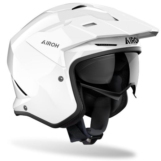 Jet κράνη AIROH KOMBAKT Ανοιχτό Open Face κράνος μηχανής ece 22 06 gloss white άσπρο γυαλιστερό