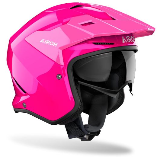 Jet κράνη AIROH KOMBAKT Ανοιχτό Open Face κράνος μηχανής ece 22 06 gloss pink ροζ γυαλιστερό