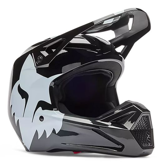 κράνη mx εντούρο FOX V1 shield motocross κράνος black μαύρο