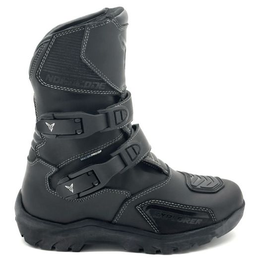 αντρικές αδιάβροχες μπότες μηχανής nordcode explorer wp μαύρο black