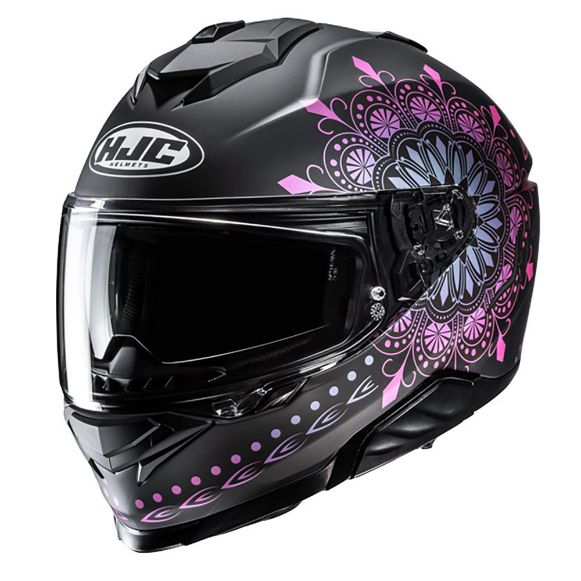 Hjc i71 full face κράνη niel MC28SF semi flat black / purple