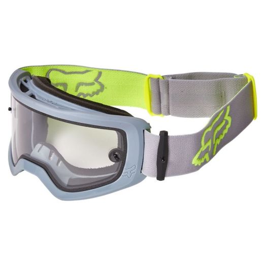 Motocross goggles Fox Main X Stray Enduro goggles MX grey/yellow-clear Chania