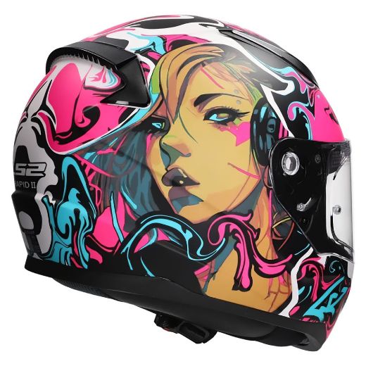 LS2 Rapid II Cyberg full-face κράνη ECE 22.06 matt purple cyan Chania