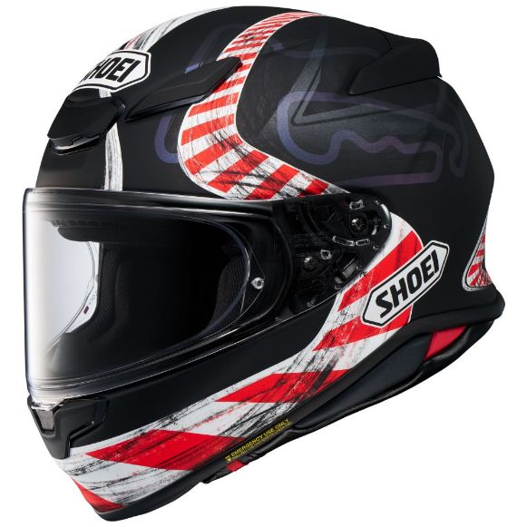 Shoei NXR2 Knee Down TC-5 full-face κράνη μαύρο/κόκκινο Χανιά