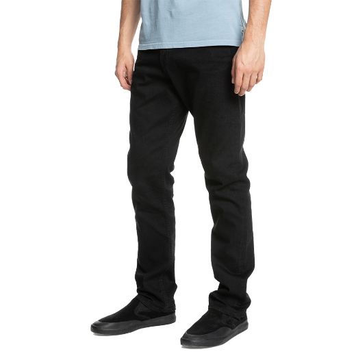 Αντρικά τζιν παντελόνια QUIKSILVER AQUA CULT REGULAR FIT JEANS μαύρα