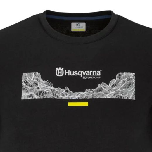 HUSQVARNA GOTLAND TEE GRAPHITE/BLUE