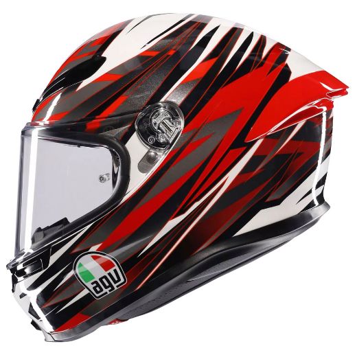 Motorcycle full face helmet Agv K6 S Enhance ECE 2206 white/red/grey | GASmoto.gr