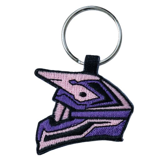 Κεντητό μπρελόκ κράνος μηχανής Off-Road μωβ/ροζ | GASmoto.gr