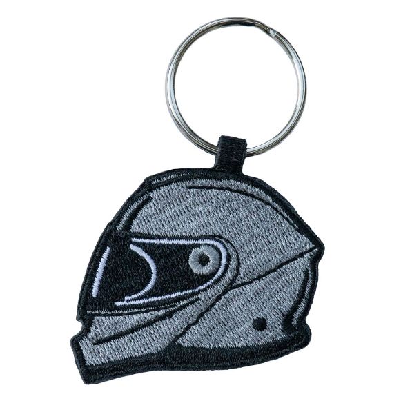 Κεντητό μπρελόκ κράνος μηχανής Flip-Up γκρι/γκρι | GASmoto.gr