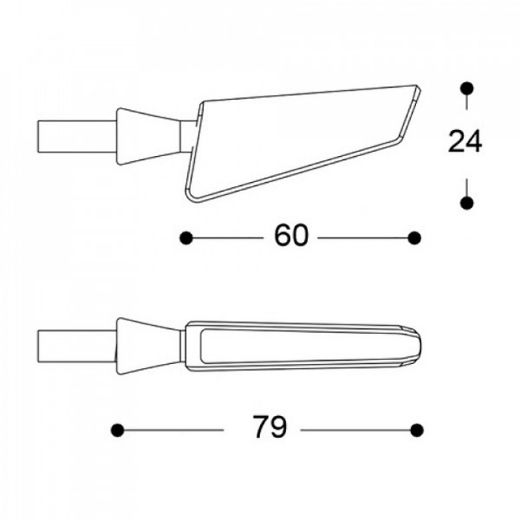 BARRACUDA SQ-LED B-LUX BLACK/CLEAR LED INDICATORS