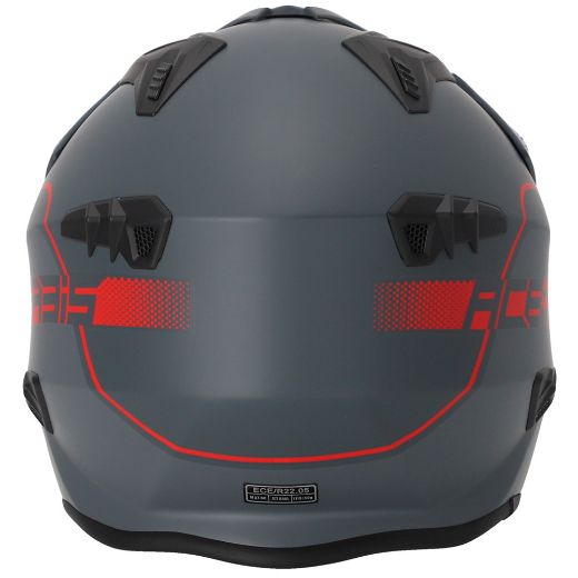 Καλοκαιρινό Ανοιχτό Open Face κράνος ACERBIS ARIA JET γκρι κόκκινο