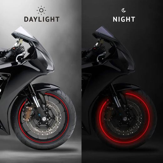 Ταινίες τροχών QUATTROERRE 10232 ανακλαστική ταινία τροχού με οδηγό κόκκινο