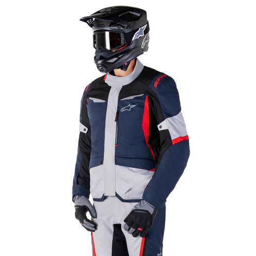 Winter & waterproof motorcycle jacket Alpinestars ST-1 WP dark-blue/black/bright-red | GASmoto.gr