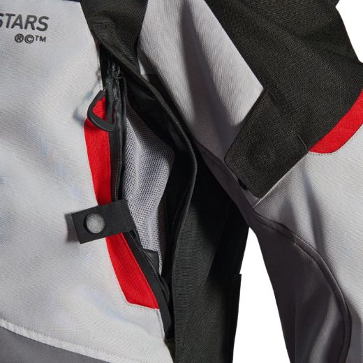 alpinestars Andes V4 Drystar χειμερινό μπουφάν μηχανής ice gray red