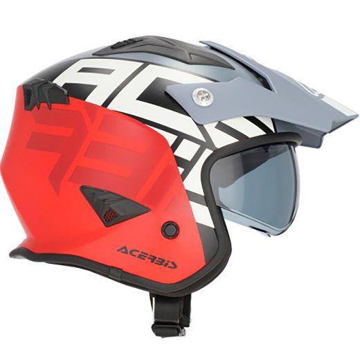 Acerbis Aria 22.06 Jet helmet matt grey/red Chania