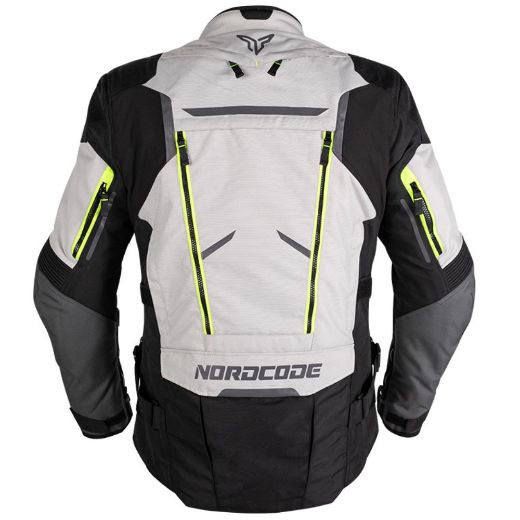 Nordcode Odyssey 4 seasons motorcycle jacket light grey/fluo