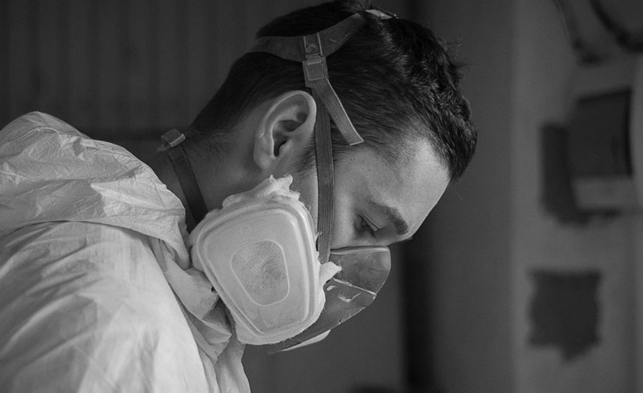 Where a mask while removing EPS