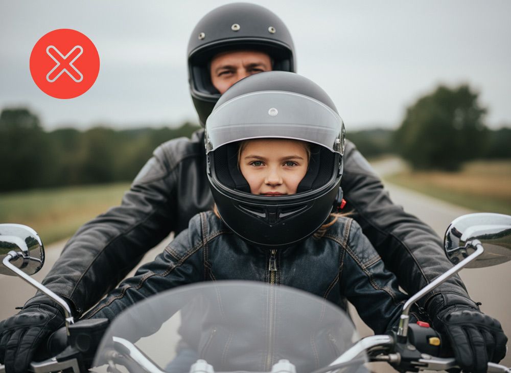 Παιδί στο μηχανάκι: Τι λέει ο νόμος - θέση συνεπιβάτη