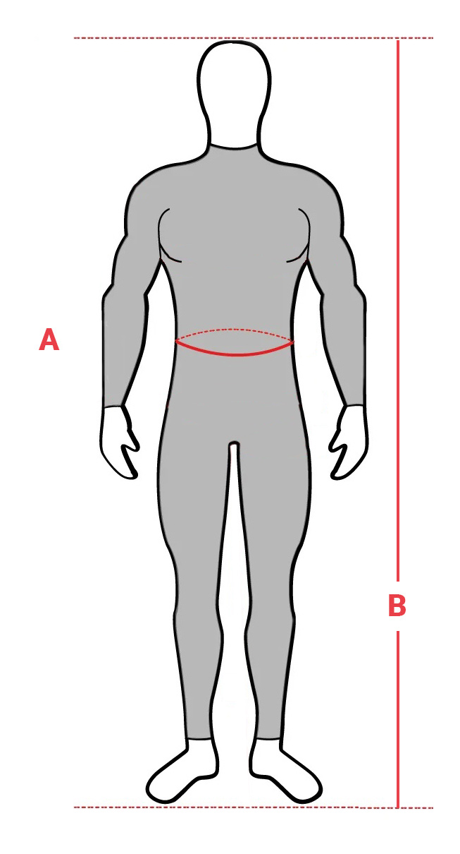 Size guide for men's LS2 motorcycle pants